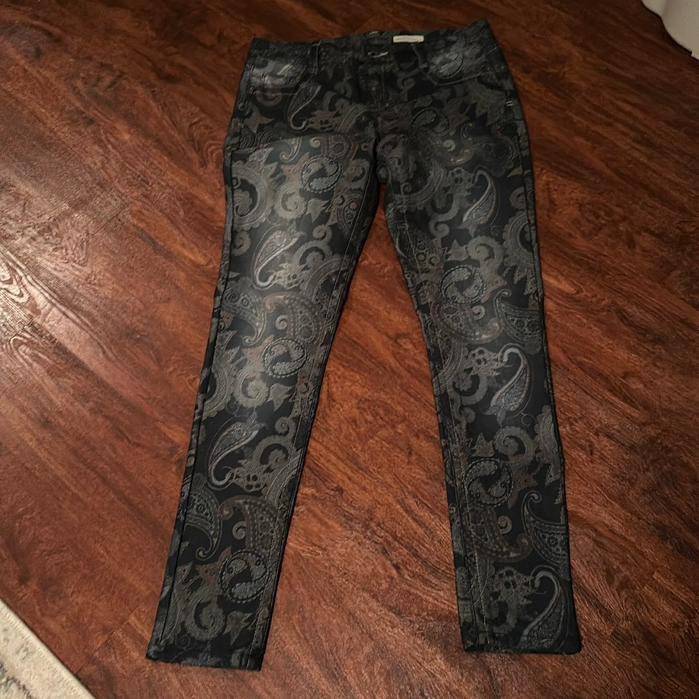 Kut from the Kloth Paisley Jeans Jennifer Skinny, Size 8, LN
